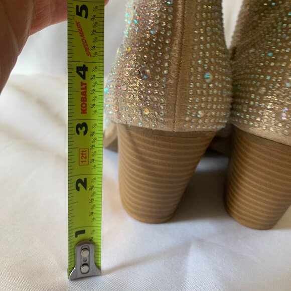 Forever Champagne Rhinestone Size 7 1/2 Cowboy Boots - NWOT - Picture 3 of 8